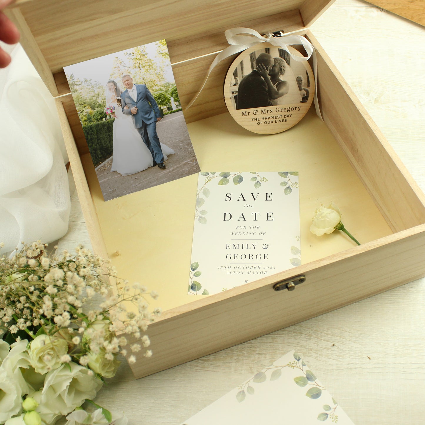 Personalised True Love Story Wooden Keepsake Box