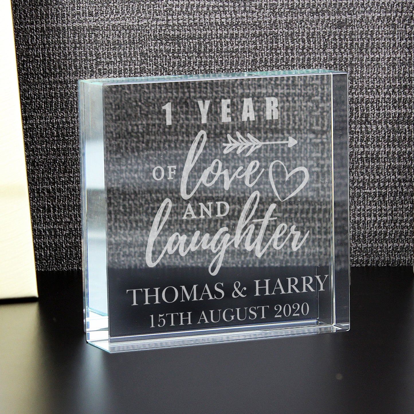 Personalised Arrow Anniversary Crystal Token