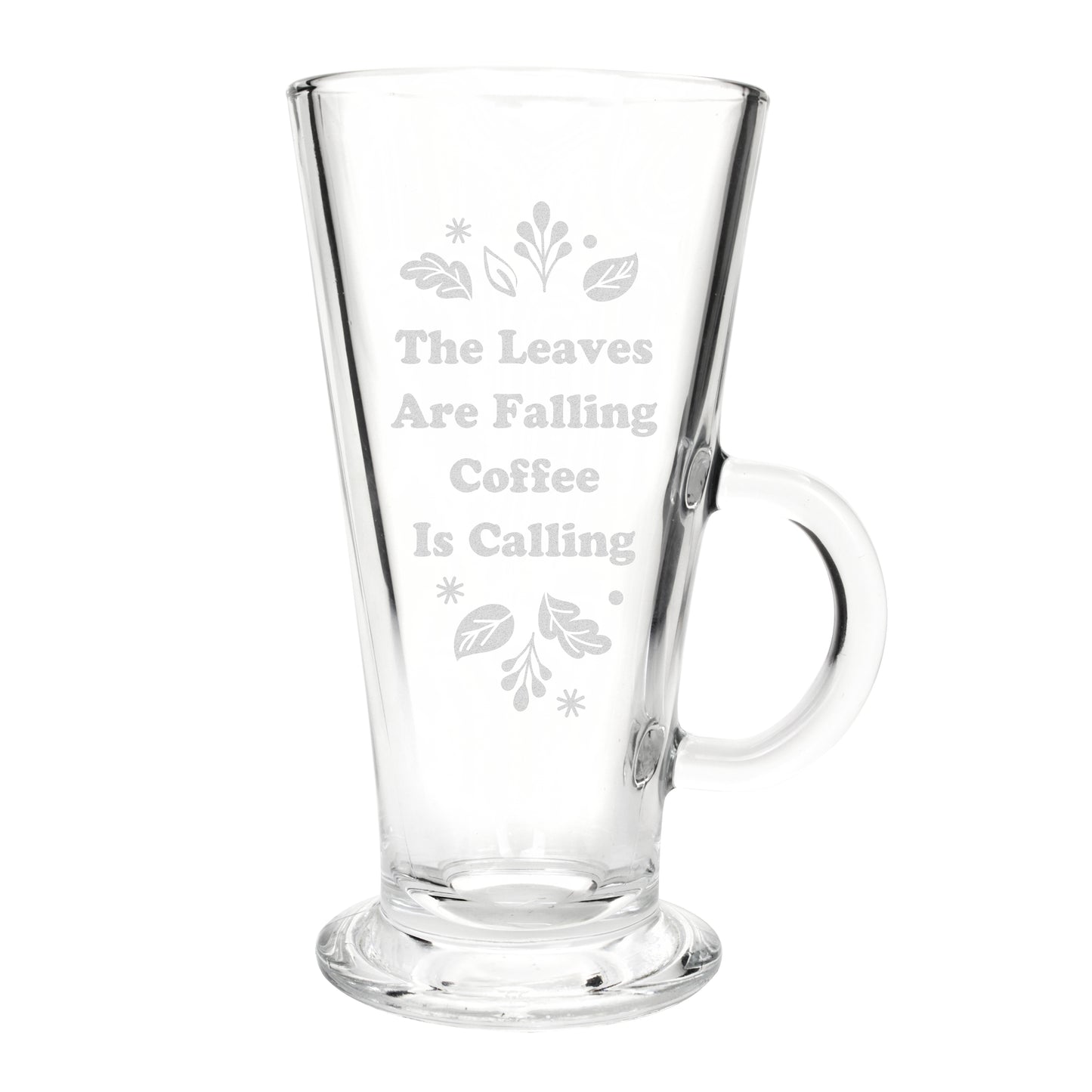 Personalised Autumn Latte Glass