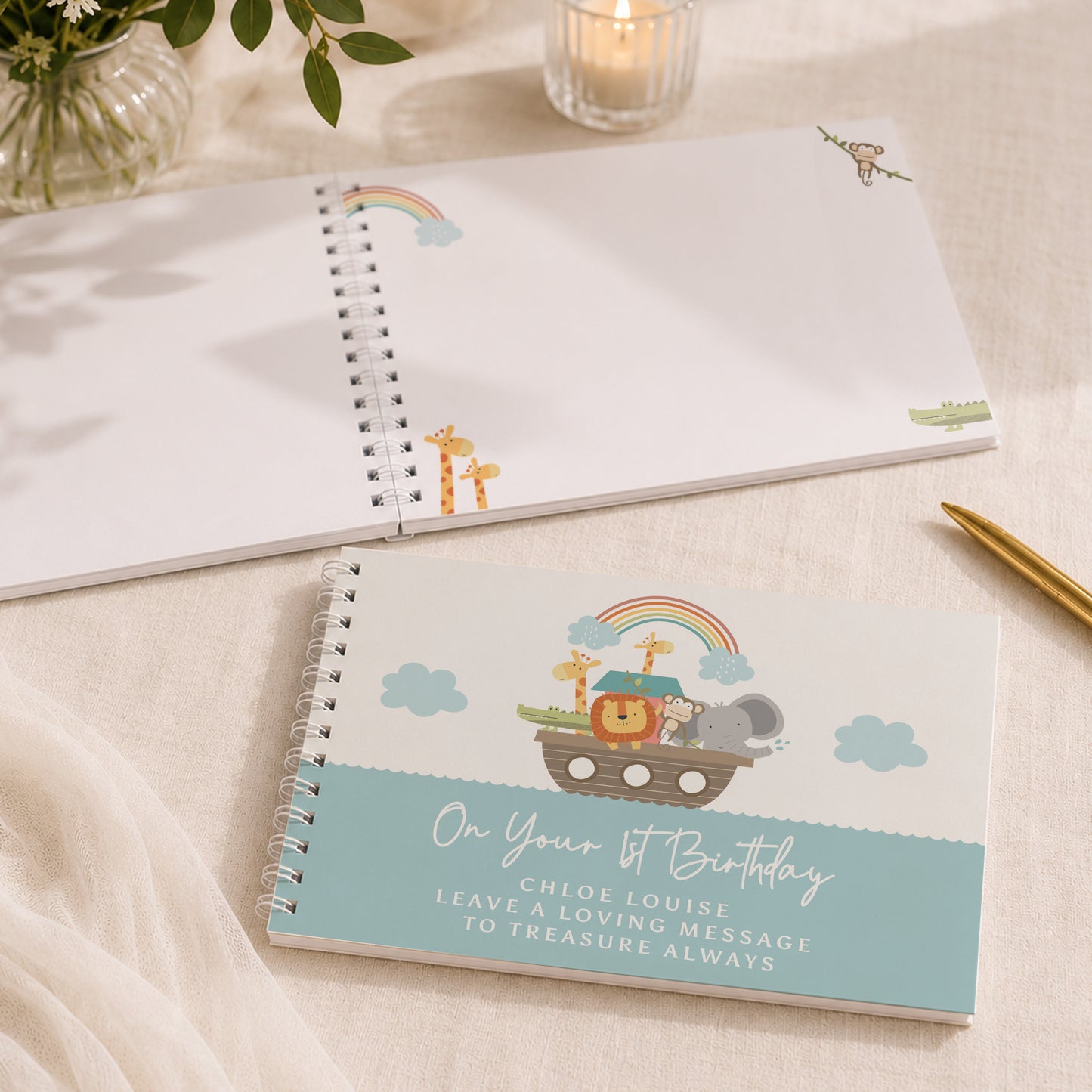 Personalised Noahs Ark Guest Book