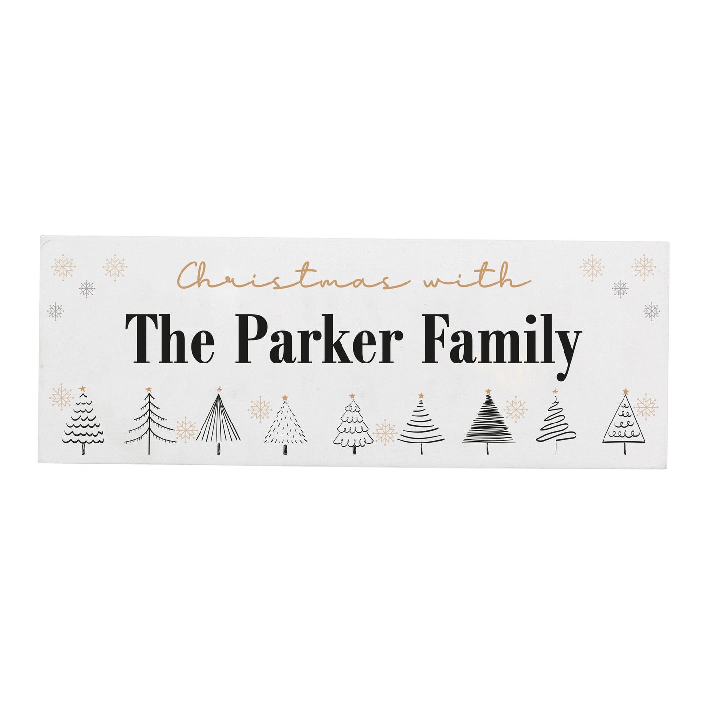 Personalised Christmas Tree Wooden Mantel Ornament