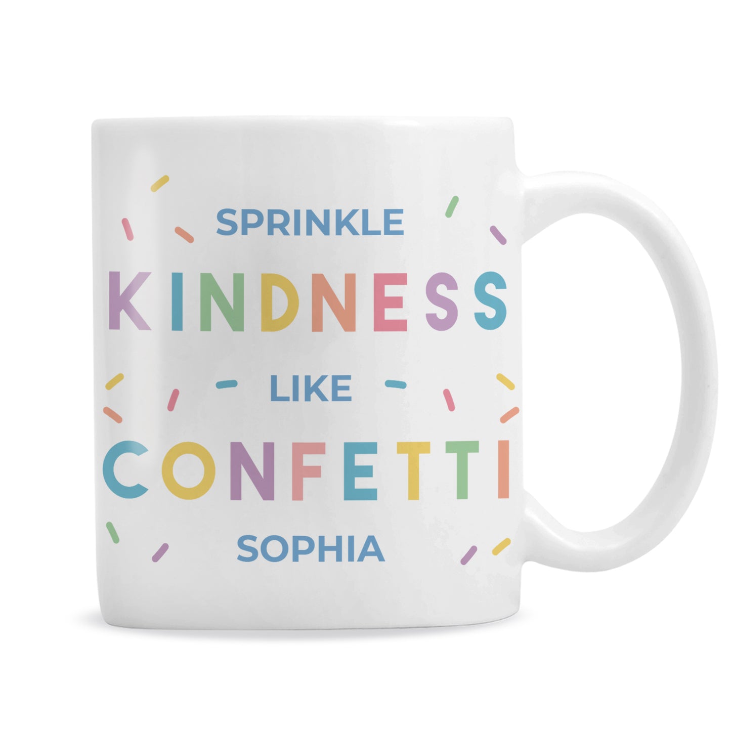 Personalised Kindness Like Confetti Mug