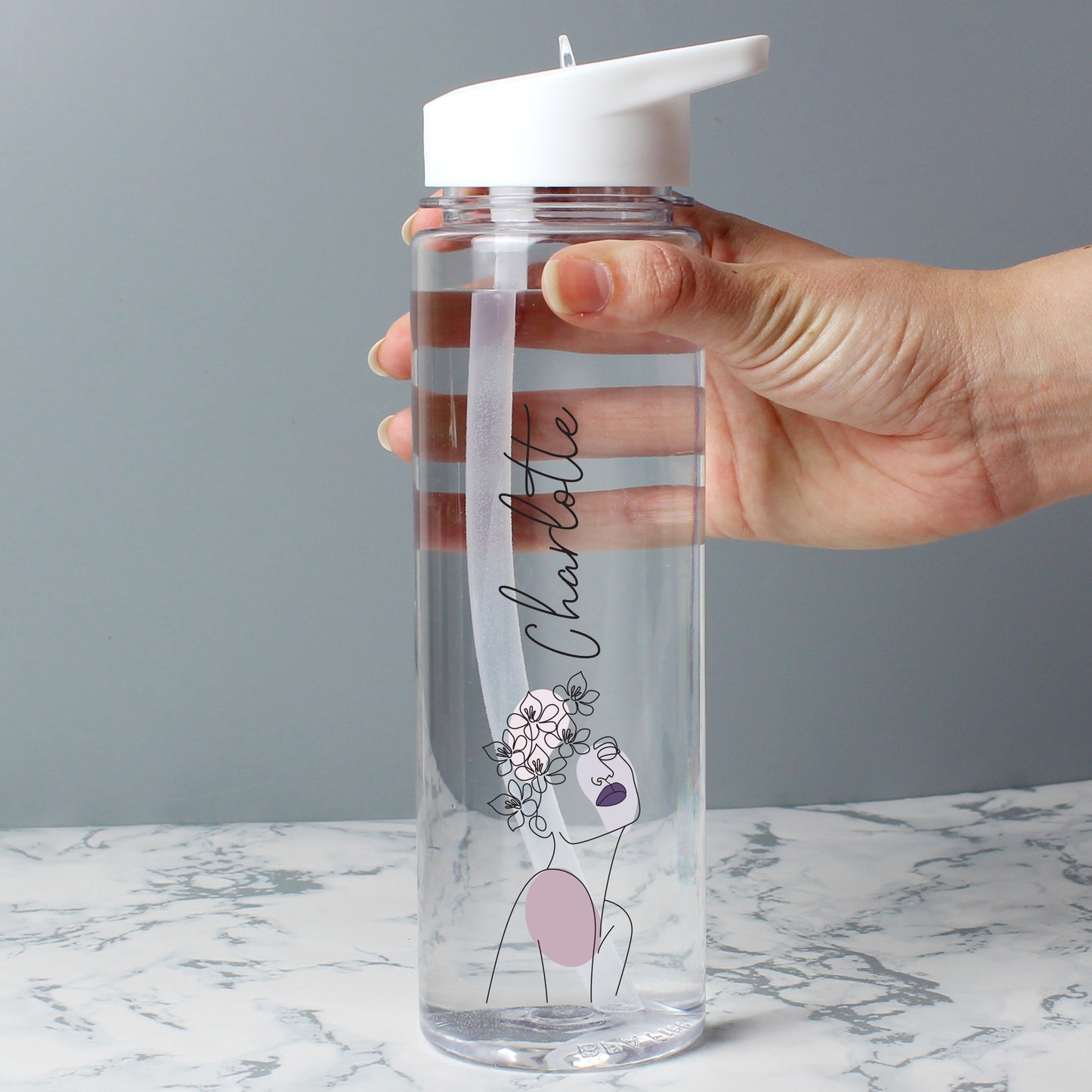 Personalised Natalia Line Art Water Bottle