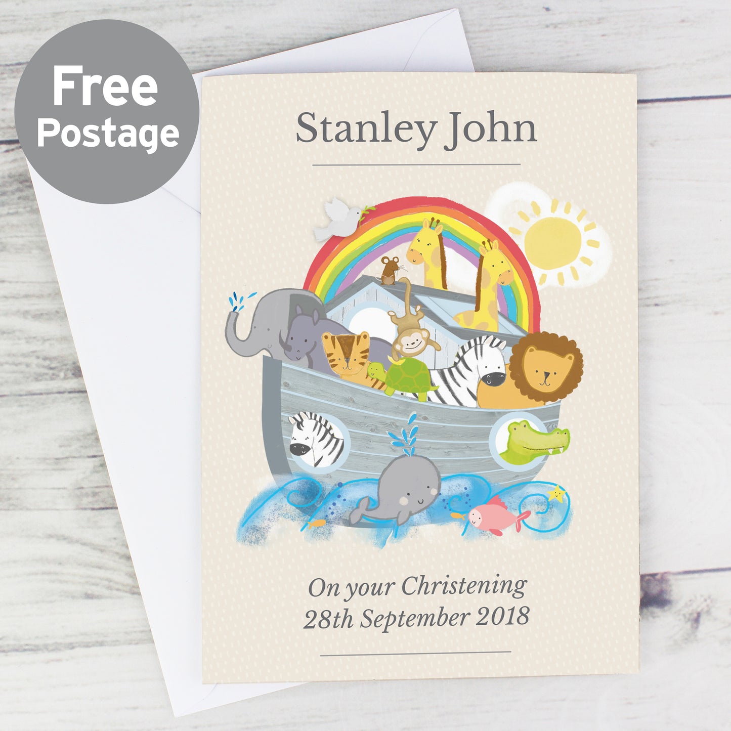 Personalised Noah's Ark Card