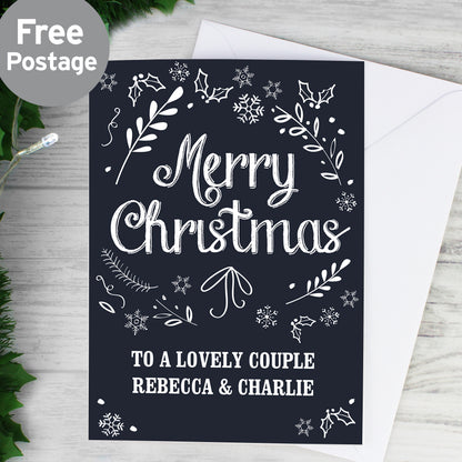 Personalised Christmas Frost Card