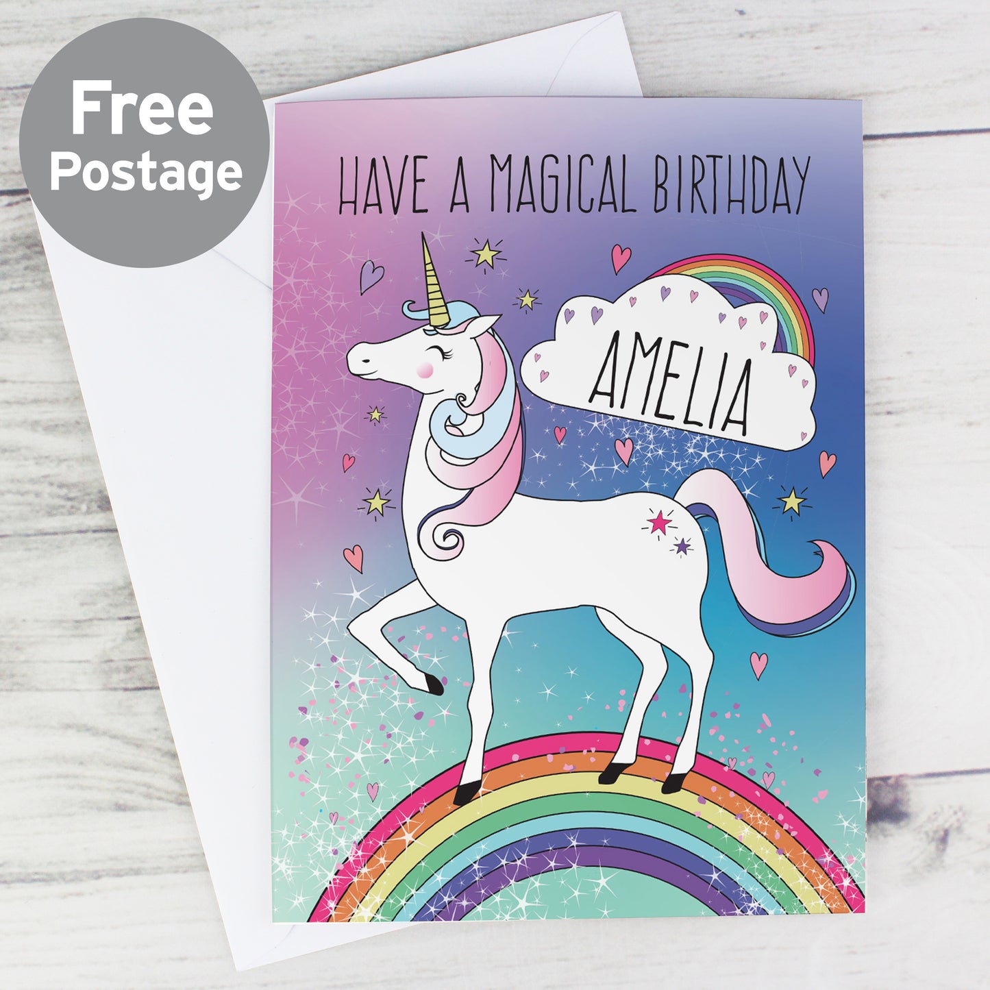 Personalised Unicorn Card