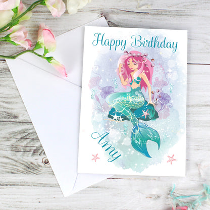 Personalised Mermaid Card