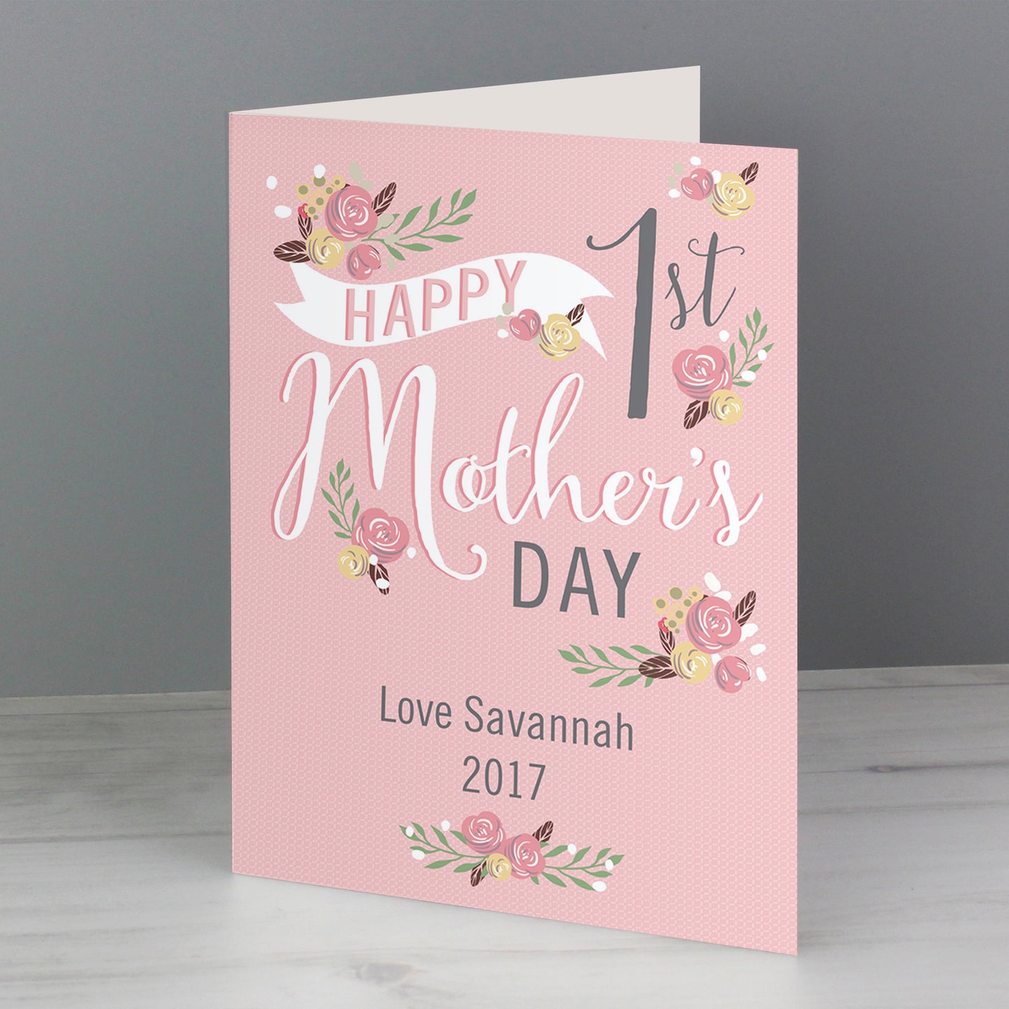 Personalised Floral Bouquet 1st Mother's Day Card