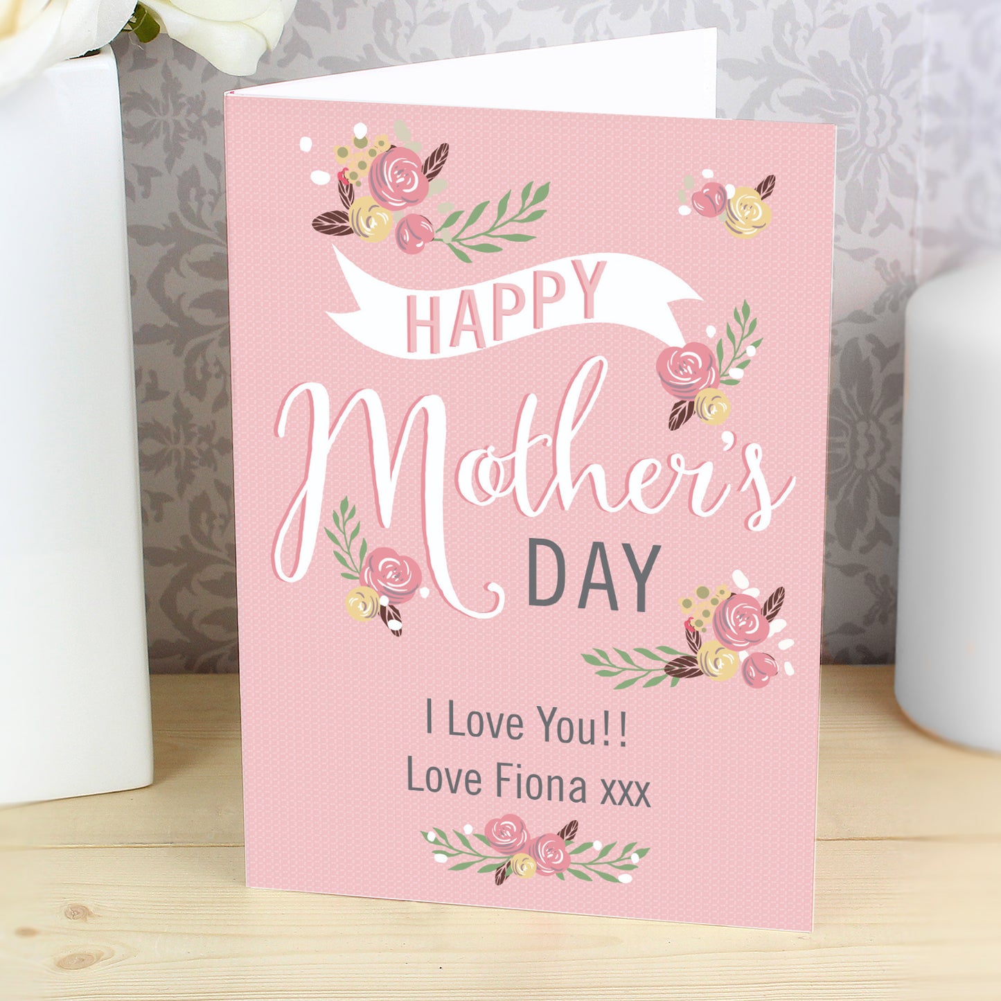 Personalised Floral Bouquet Mother's Day Card