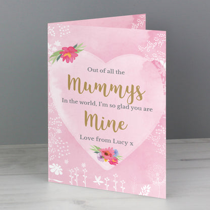 Personalised Floral Watercolour Card