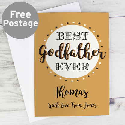 Personalised Best Godfather Card