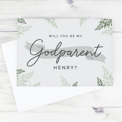 Personalised Godparent Card