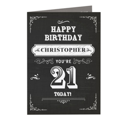 Personalised Vintage Typography Birthday Card