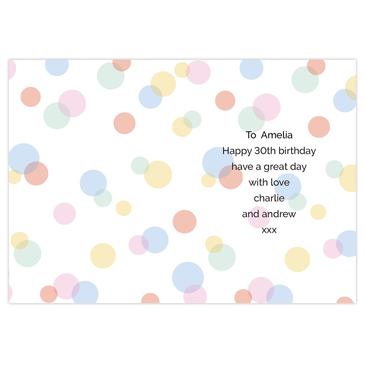 Personalised Colour Confetti Birthday Card