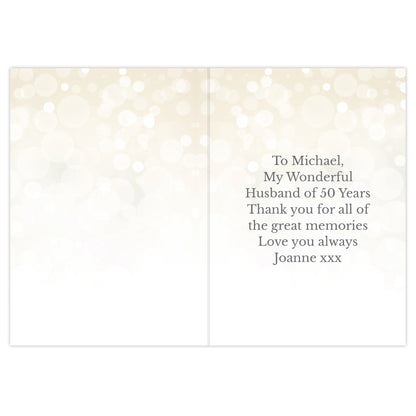 Personalised 50th Golden Anniversary Card