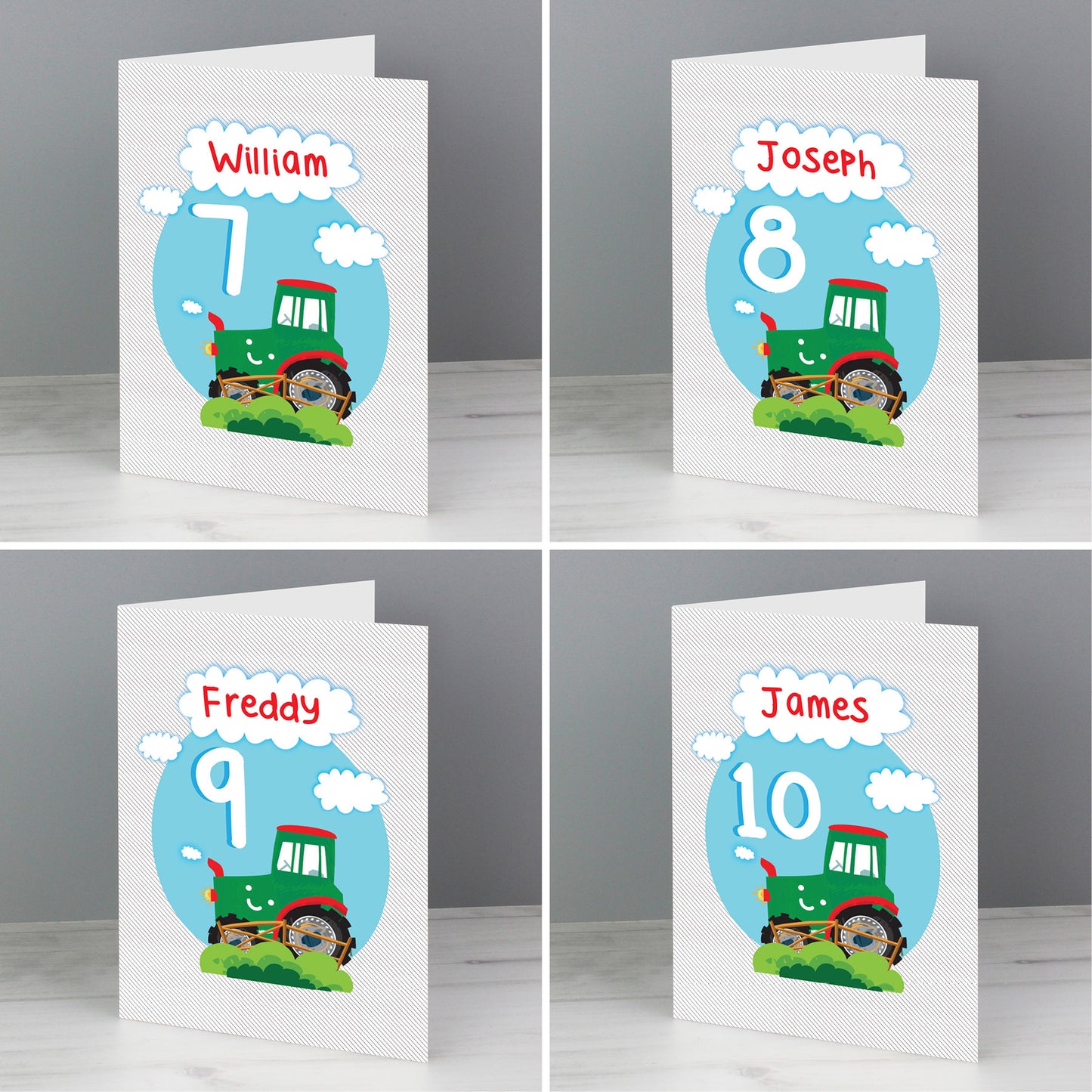 Personalised Tractor Birthday Card