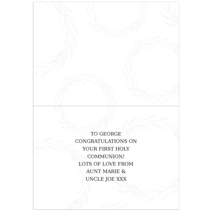 Personalised Truly Blessed First Holy Communion Card