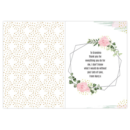 Personalised Floral Abstract Photo Upload Card