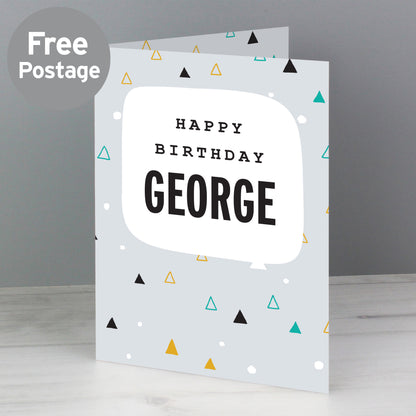 Personalised Geo Birthday Card