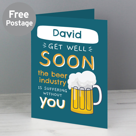 Personalised Get Well Soon Card