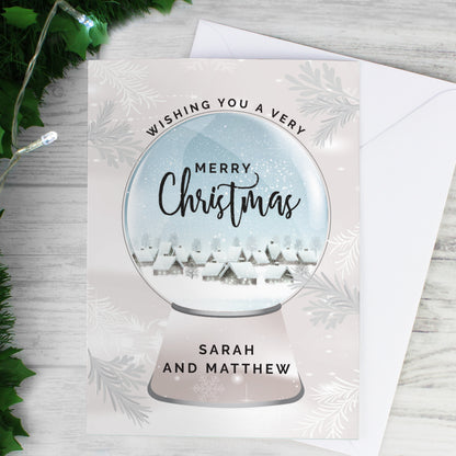 Personalised Christmas Snow Globe Card