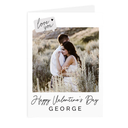 Personalised Love You Photo Upload Greeting Card