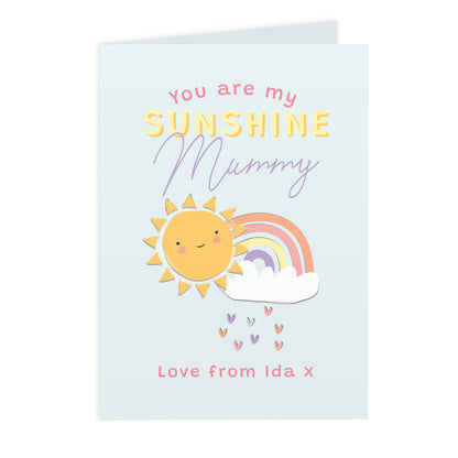 Personalised You Are My Sunshine Card