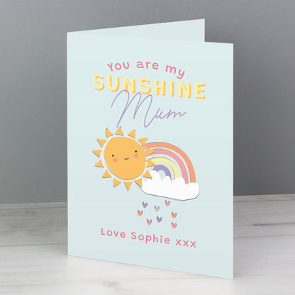 Personalised You Are My Sunshine Card