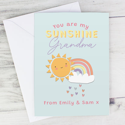 Personalised You Are My Sunshine Card