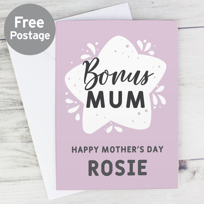 Personalised To My Bonus Mum Card