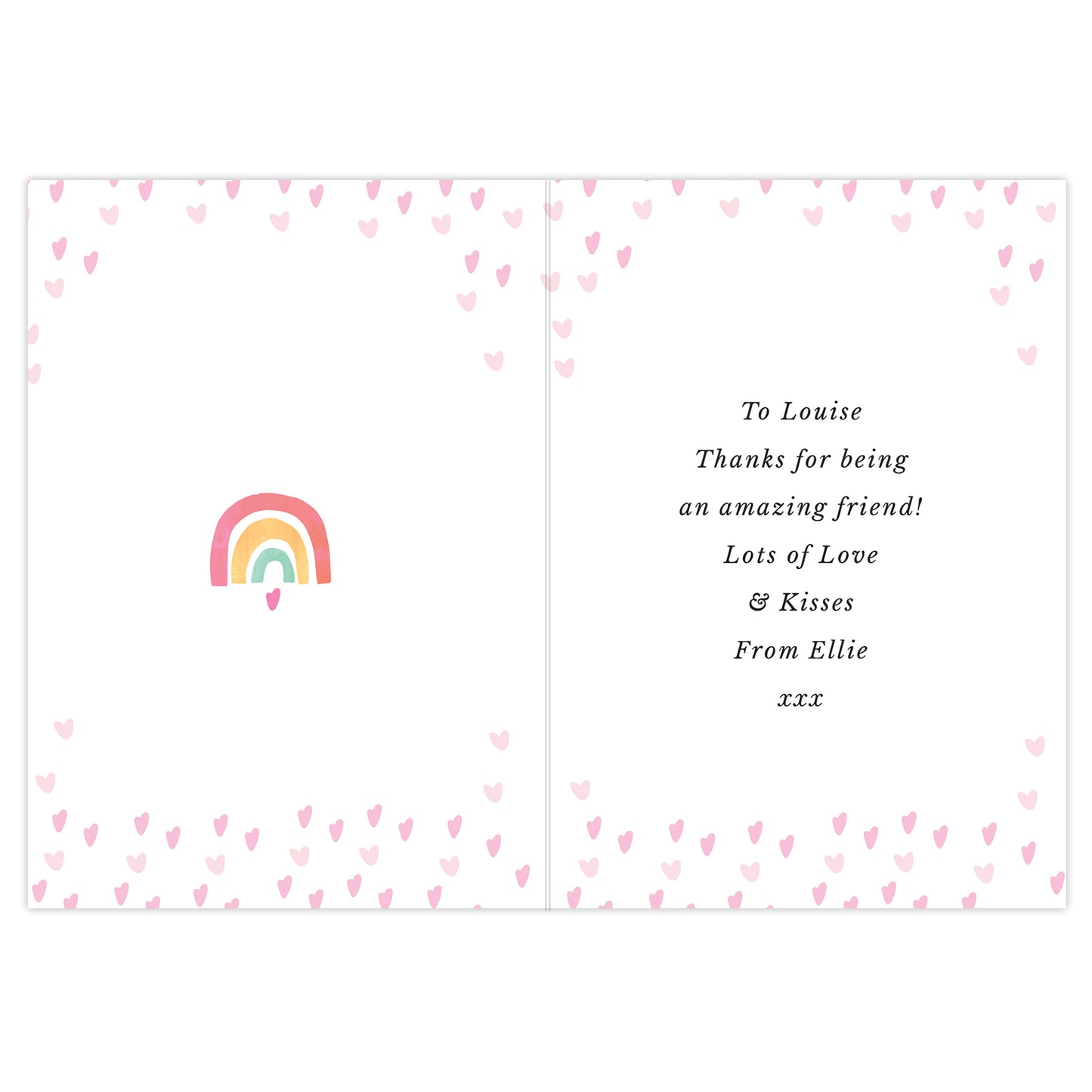 Personalised You Make The World Brighter Rainbow Card