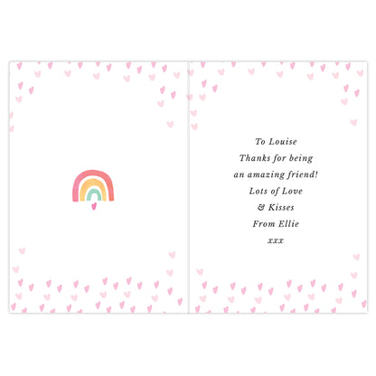 Personalised You Make The World Brighter Rainbow Card