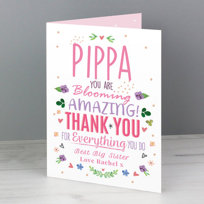 Personalised You Are Blooming Amazing Card