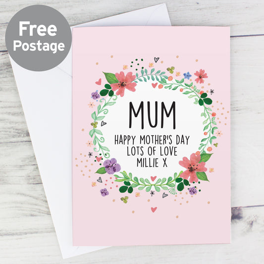 Personalised Floral Card