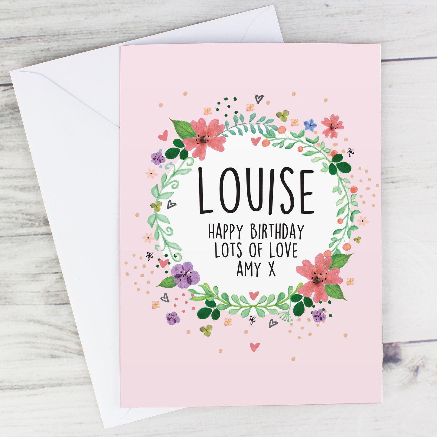 Personalised Floral Card