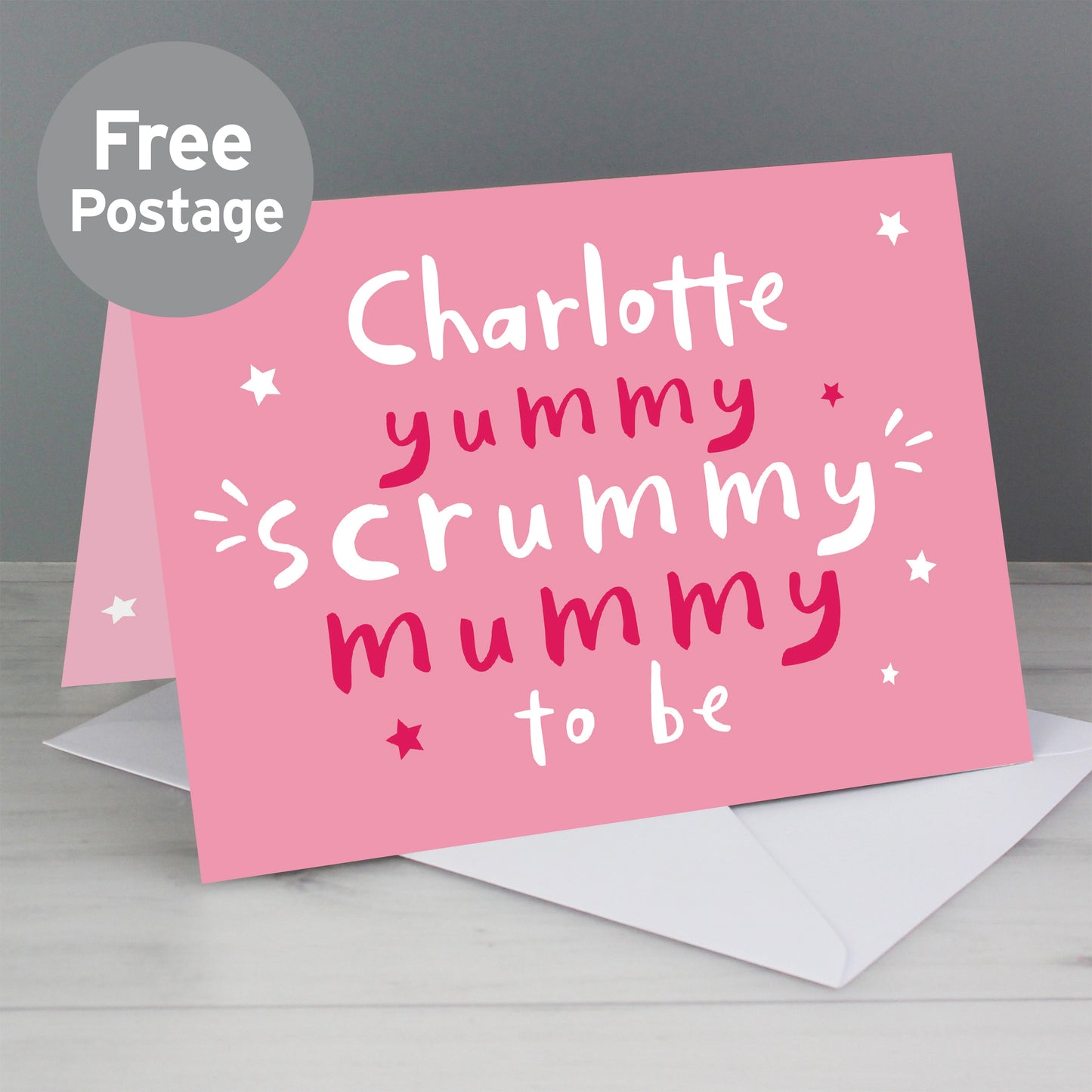 Personalised Yummy Scrummy Mummy To Be Card