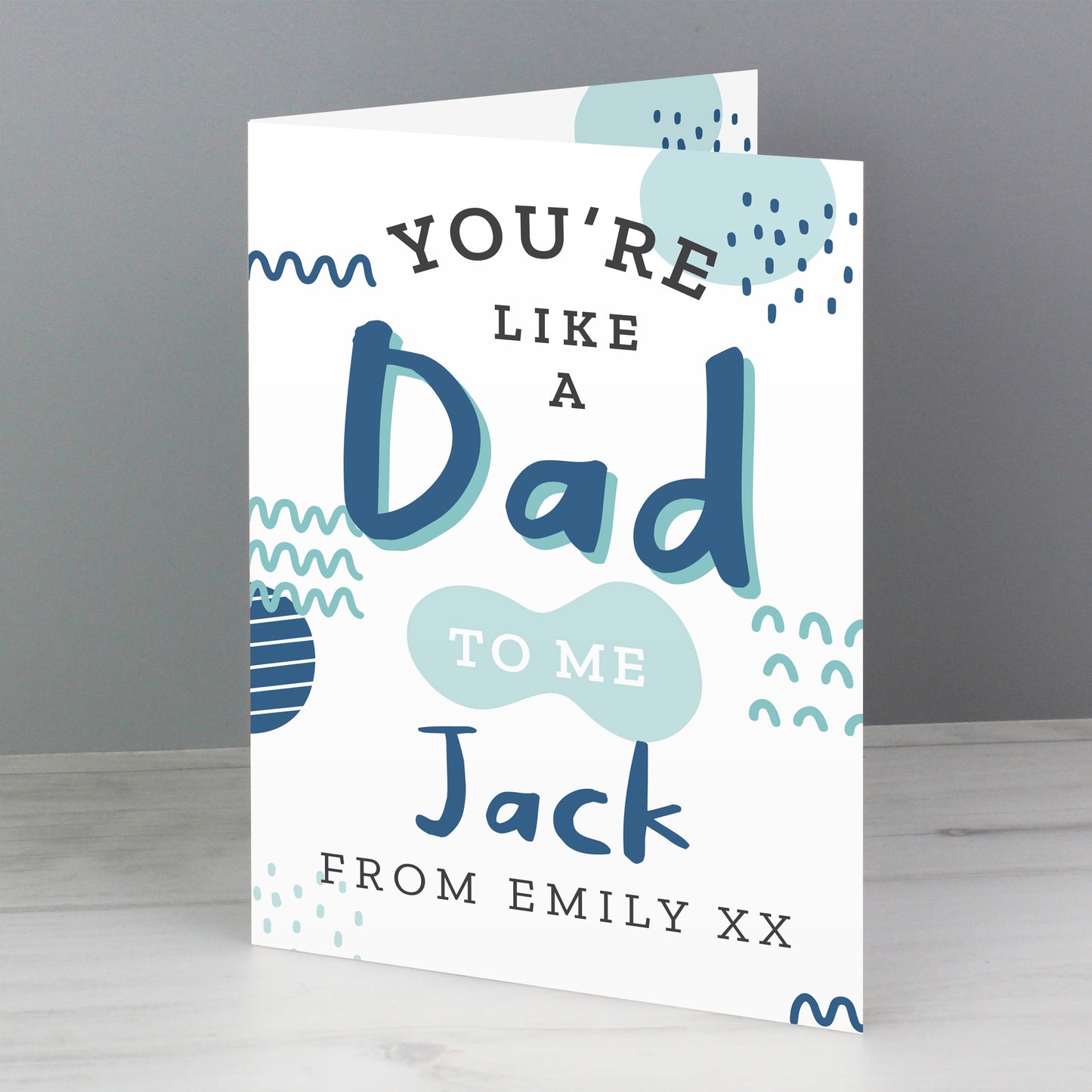 Personalised Like A Dad To Me Card