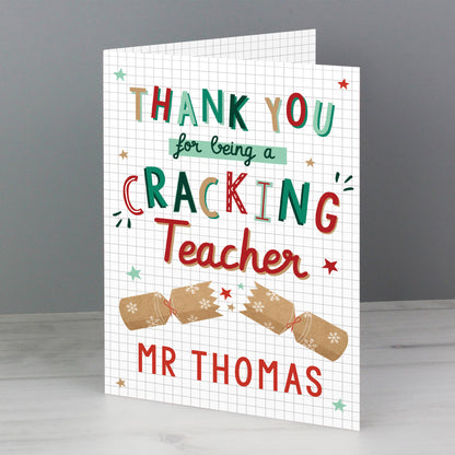 Personalised Cracking Teacher Card