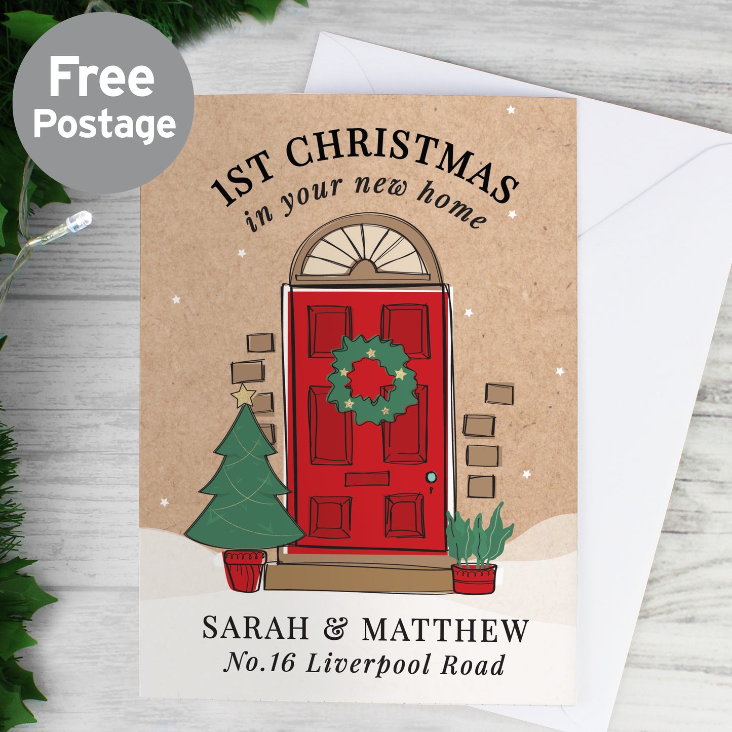 Personalised 1st Christmas In Your New Home Card