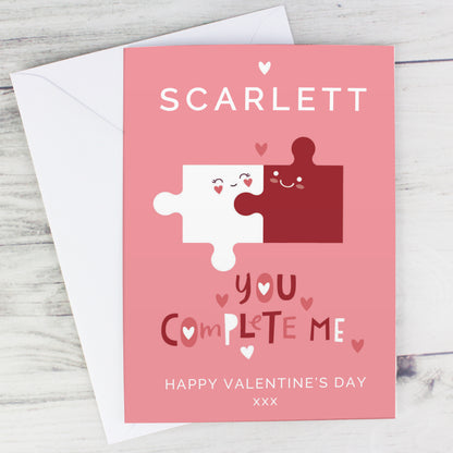 Personalised You Complete Me Card