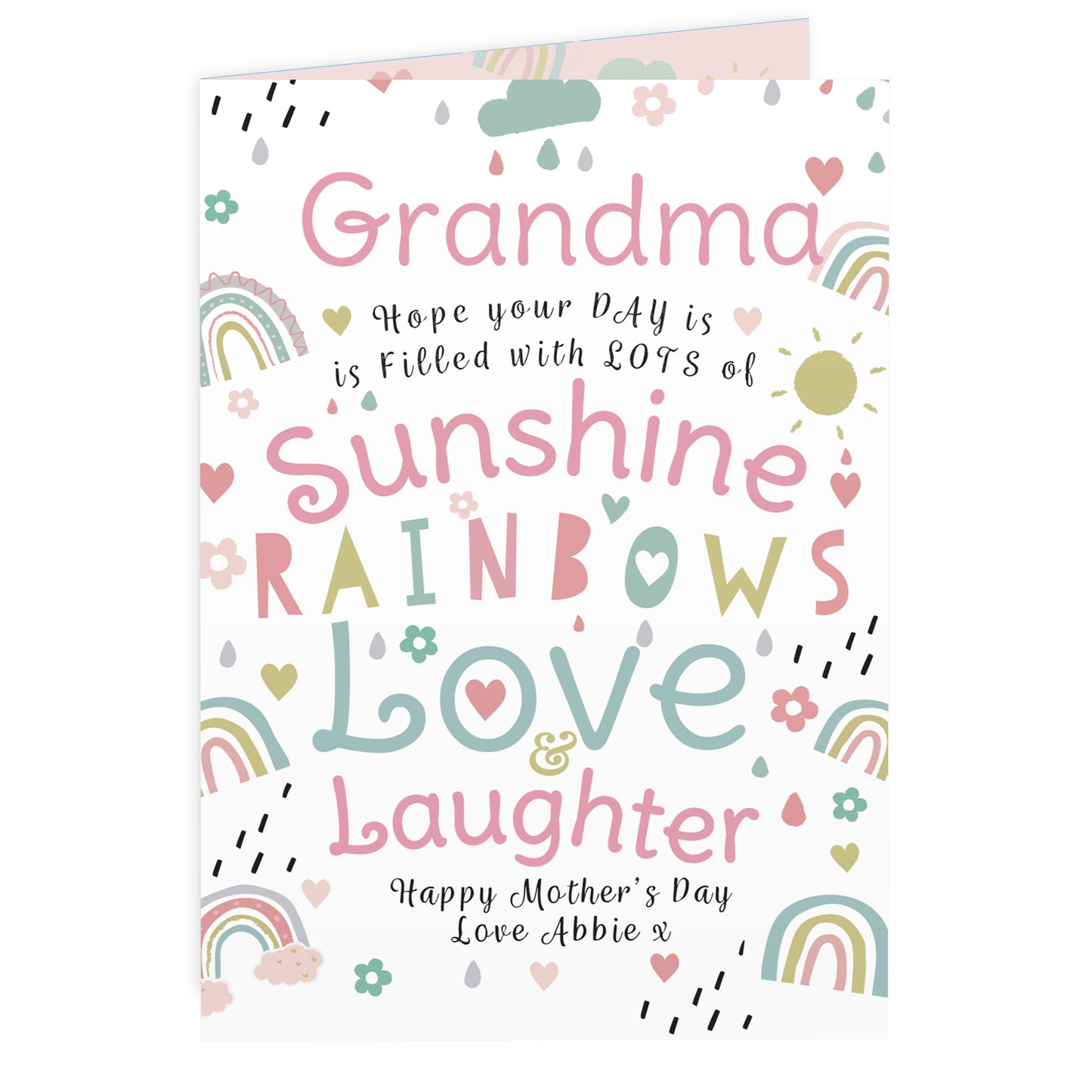 Personalised Rainbows & Sunshine Card