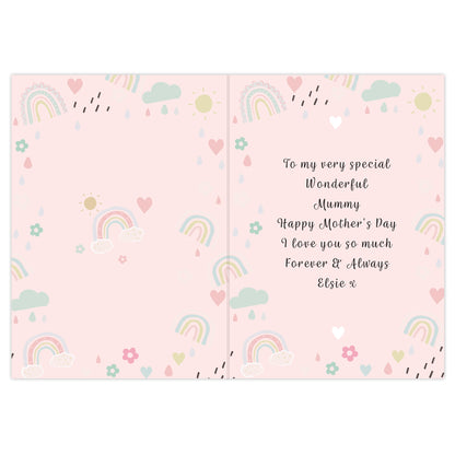 Personalised Rainbows & Sunshine Card