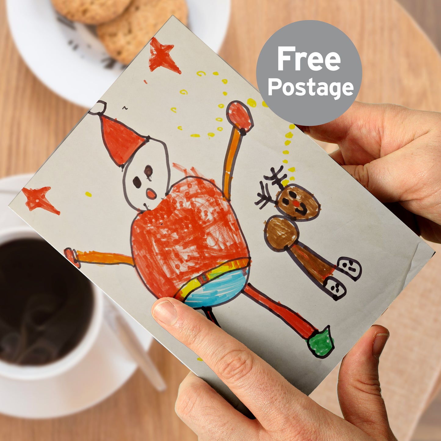 Personalised Childrens Drawing Photo Upload Card