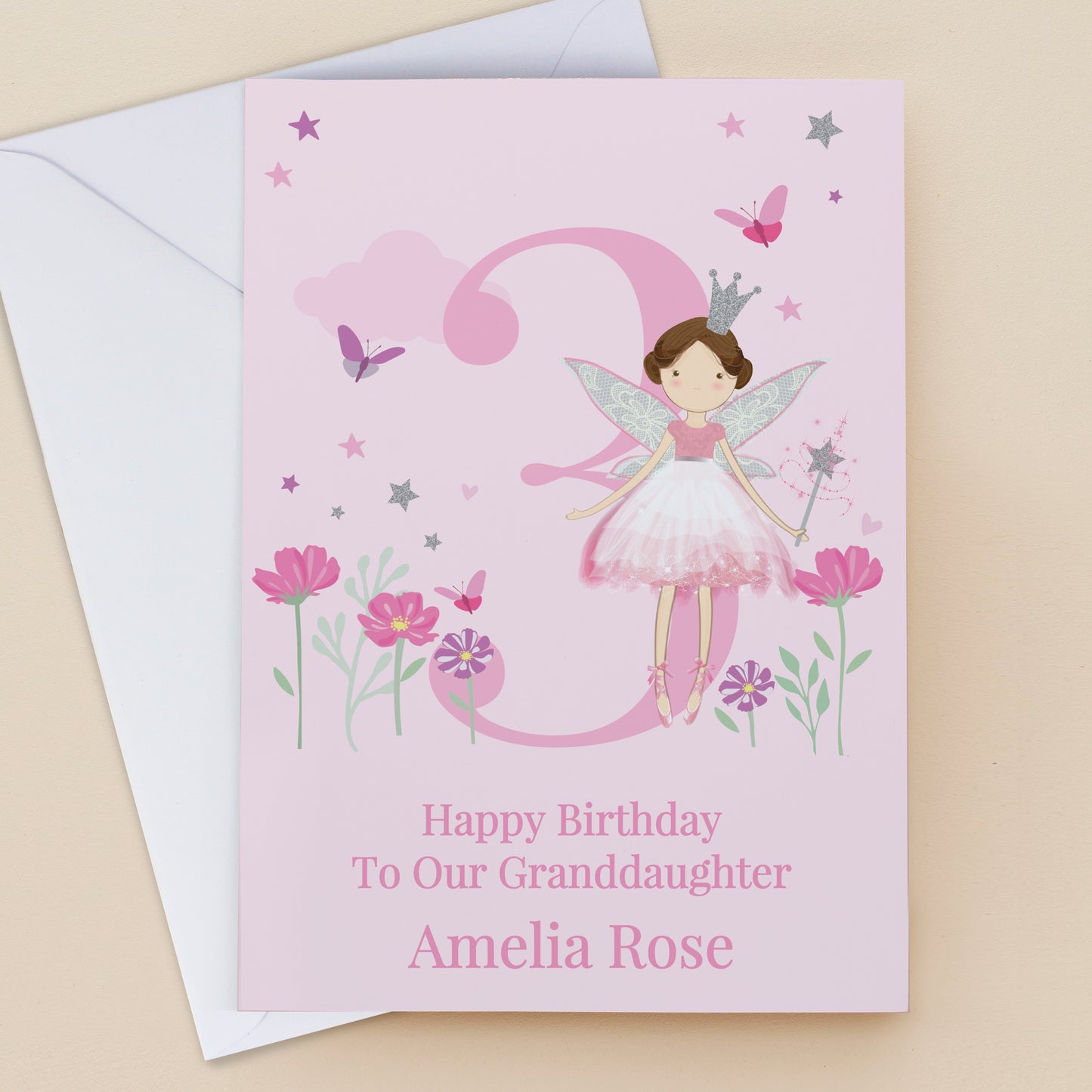 Personalised Fairy Princess Birthday Card