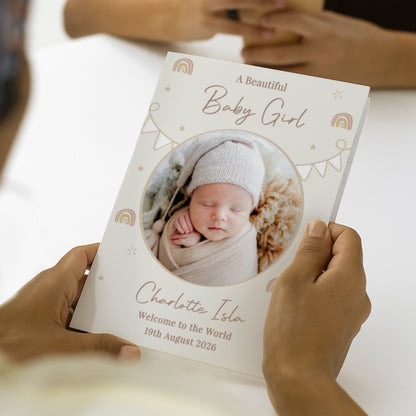 Personalised Photo Upload New Baby Card