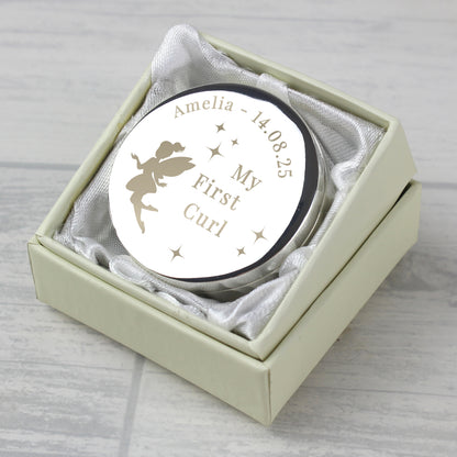 Personalised Fairy Princess First Curl Trinket Box