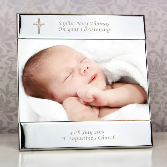 Personalised Silver Cross 6x4 Photo Frame