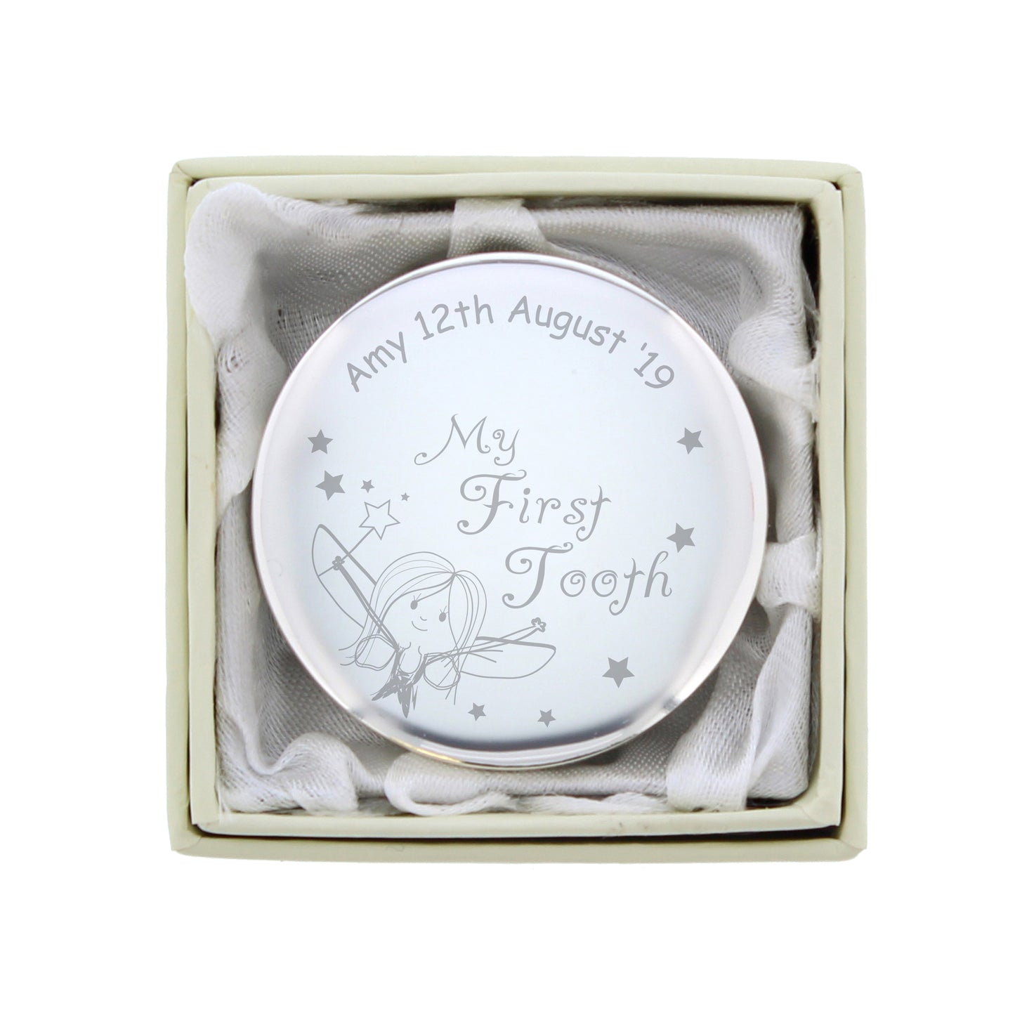 Personalised Fairy My First Tooth Trinket Box