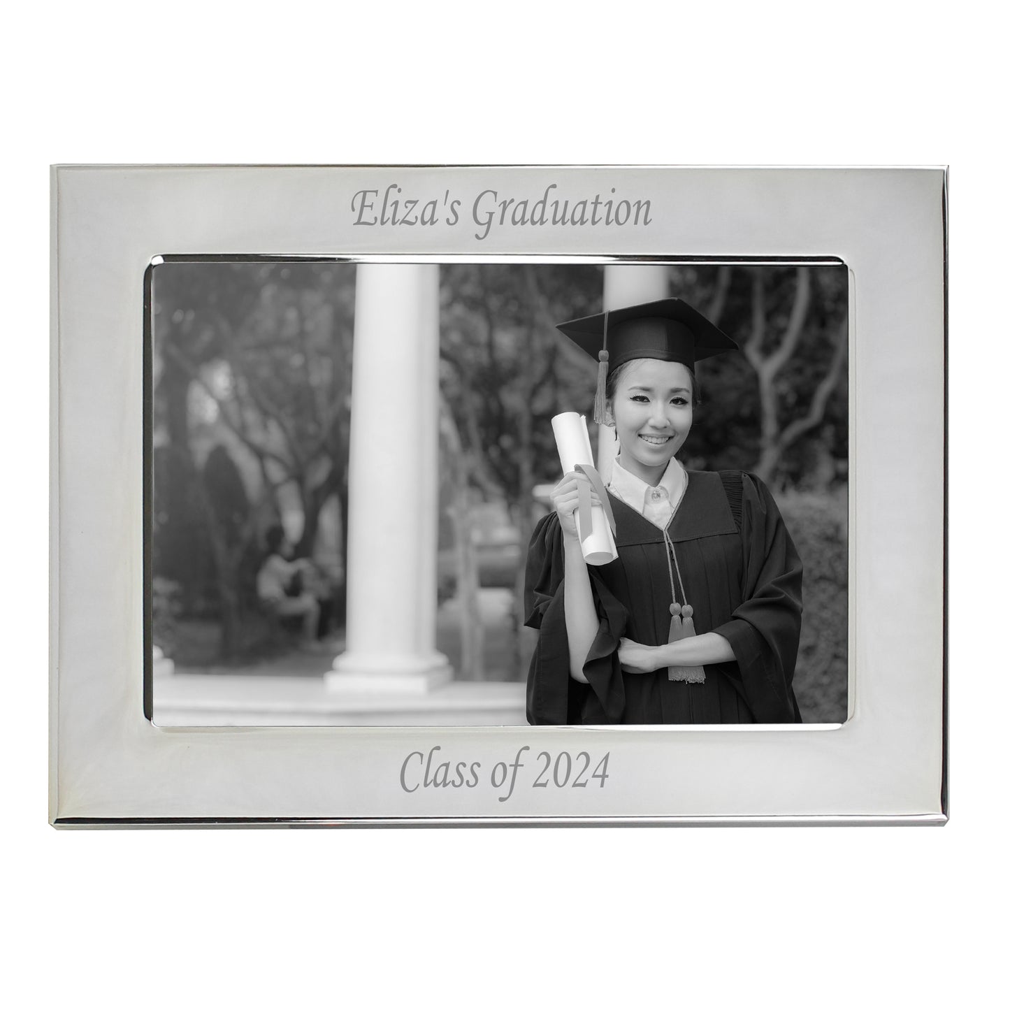 Personalised Silver Plated 6x4 Landscape Photo Frame