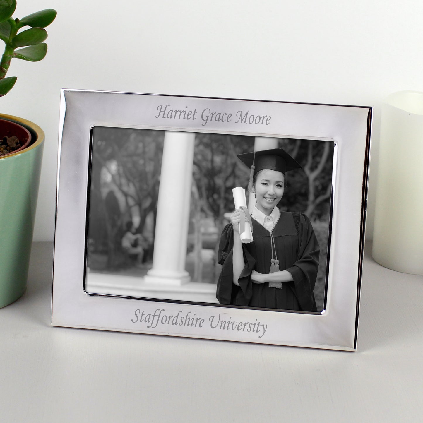 Personalised Silver Plated 6x4 Landscape Photo Frame